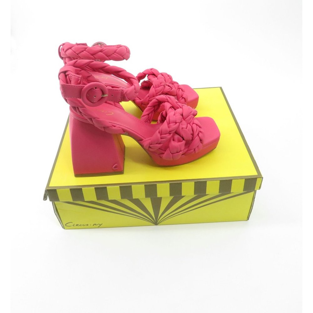 CIRCUS BY SAM EDELMAN Mable Braided Platform Pink Sandals 5.5 NEW $100